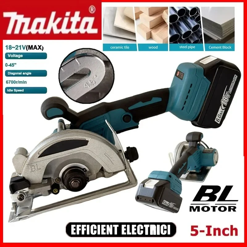

Makita 5Inch Brushless Electric Circular Saw For Makita Battery Cordless Handheld Multifunctional Wood Metal Cutter Power Tool