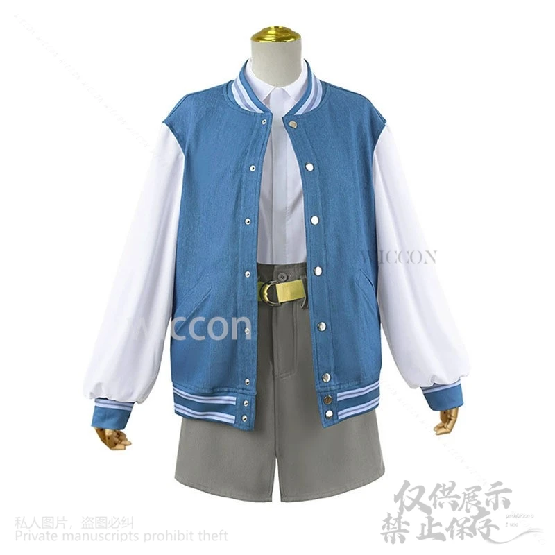 حلم أنيمي بانج! زي تنكري من It's MyGO Takamatsu معطف أزرق قميص موحد شعر مستعار توموري للفتيات والنساء في الهالوين مخصص
