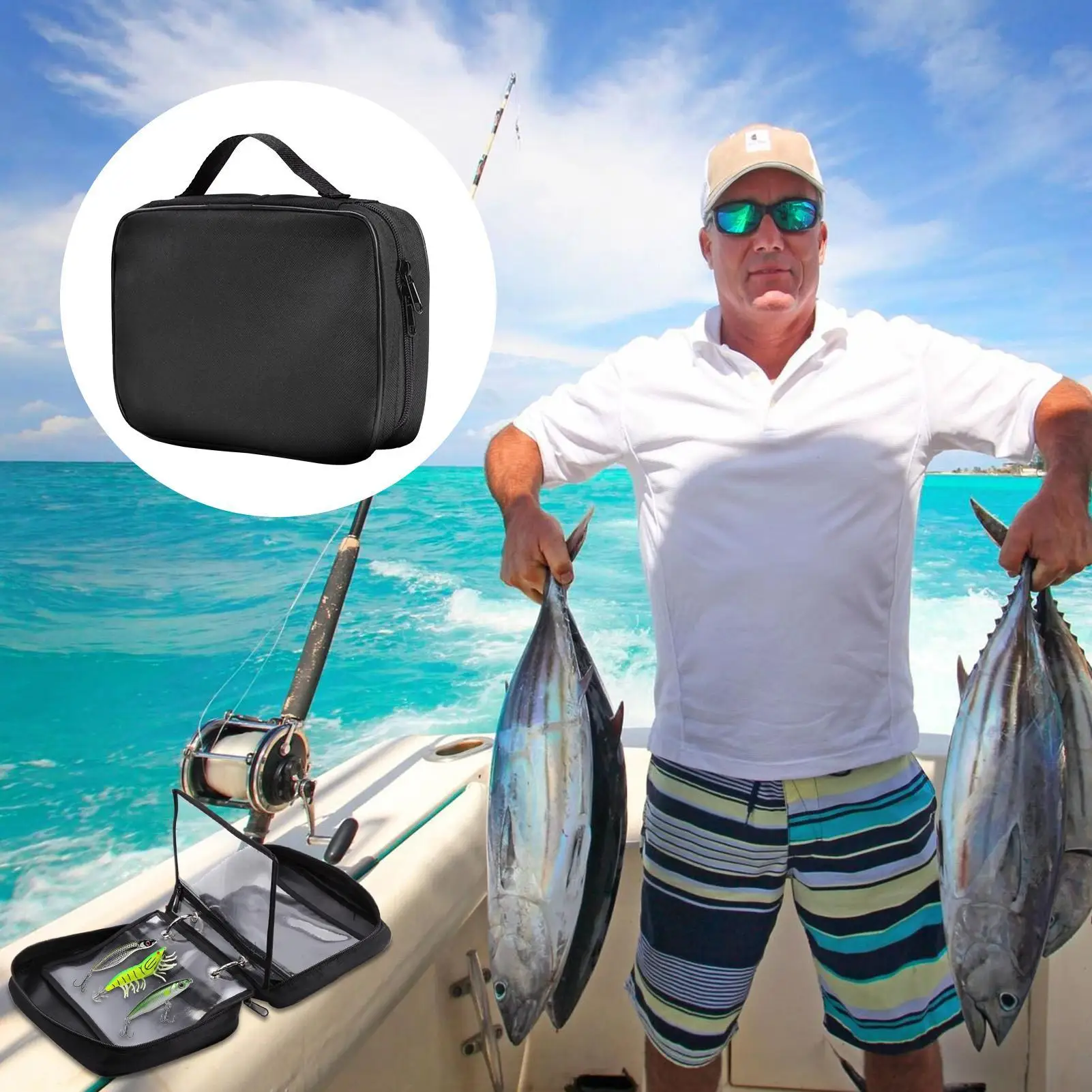 

Large Tackle Bag Fishing Tackle Storage Bag Organizers Lightweight Multifunctional Outdoor Organization Station For Adults