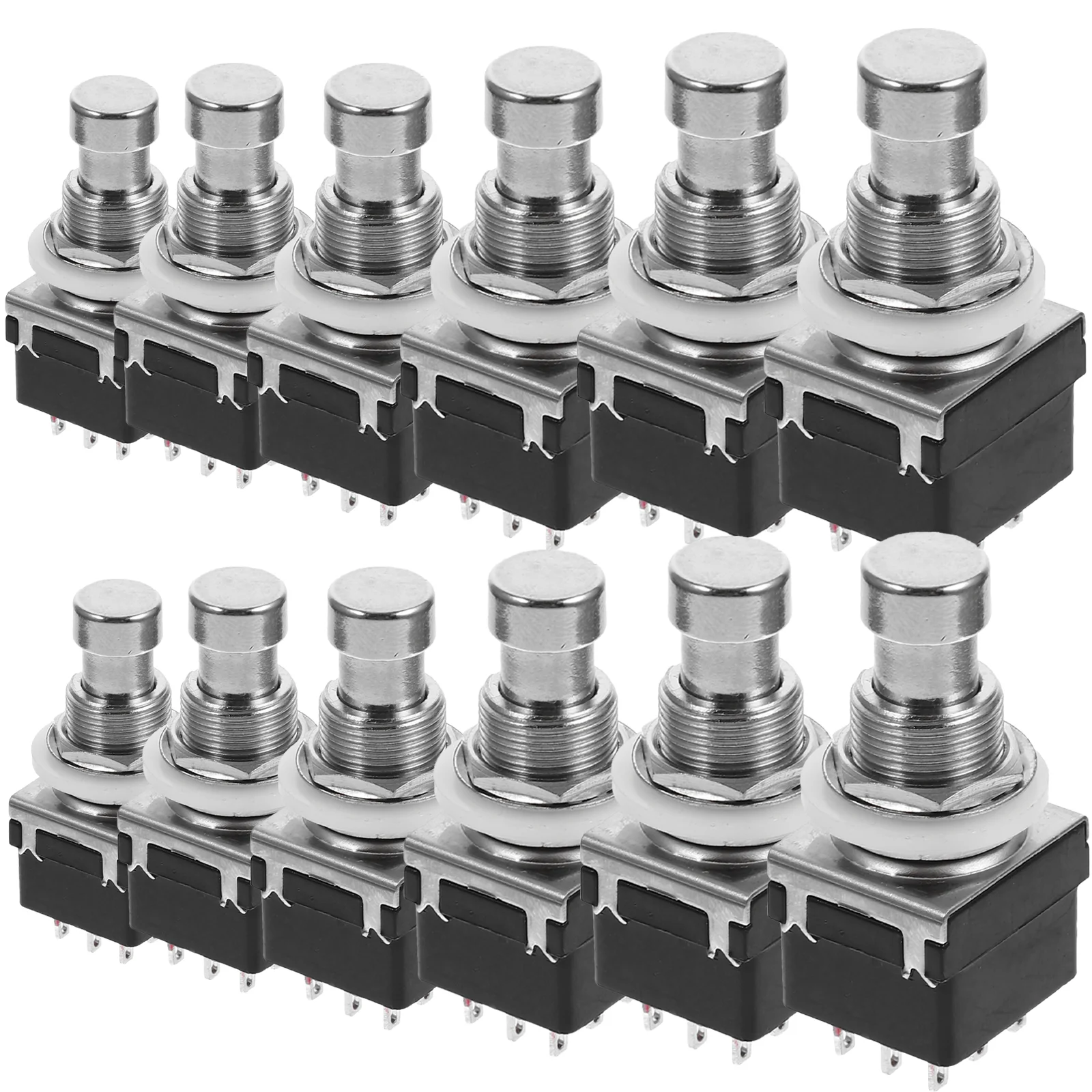 

12 Pcs Nine Foot Switch Replacement for Guitar Bass and Amplifier Mini Effector Pedal Footswitch