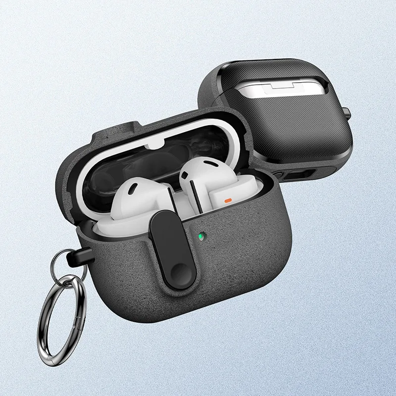 (Sandstein) Hülle für Samsung Galaxy Buds 3 FE mit sicherem Verschluss, stoßfest, für Samsung Galaxy Buds 3/3 Pro Kopfhörer-Zubehör – Detail 6