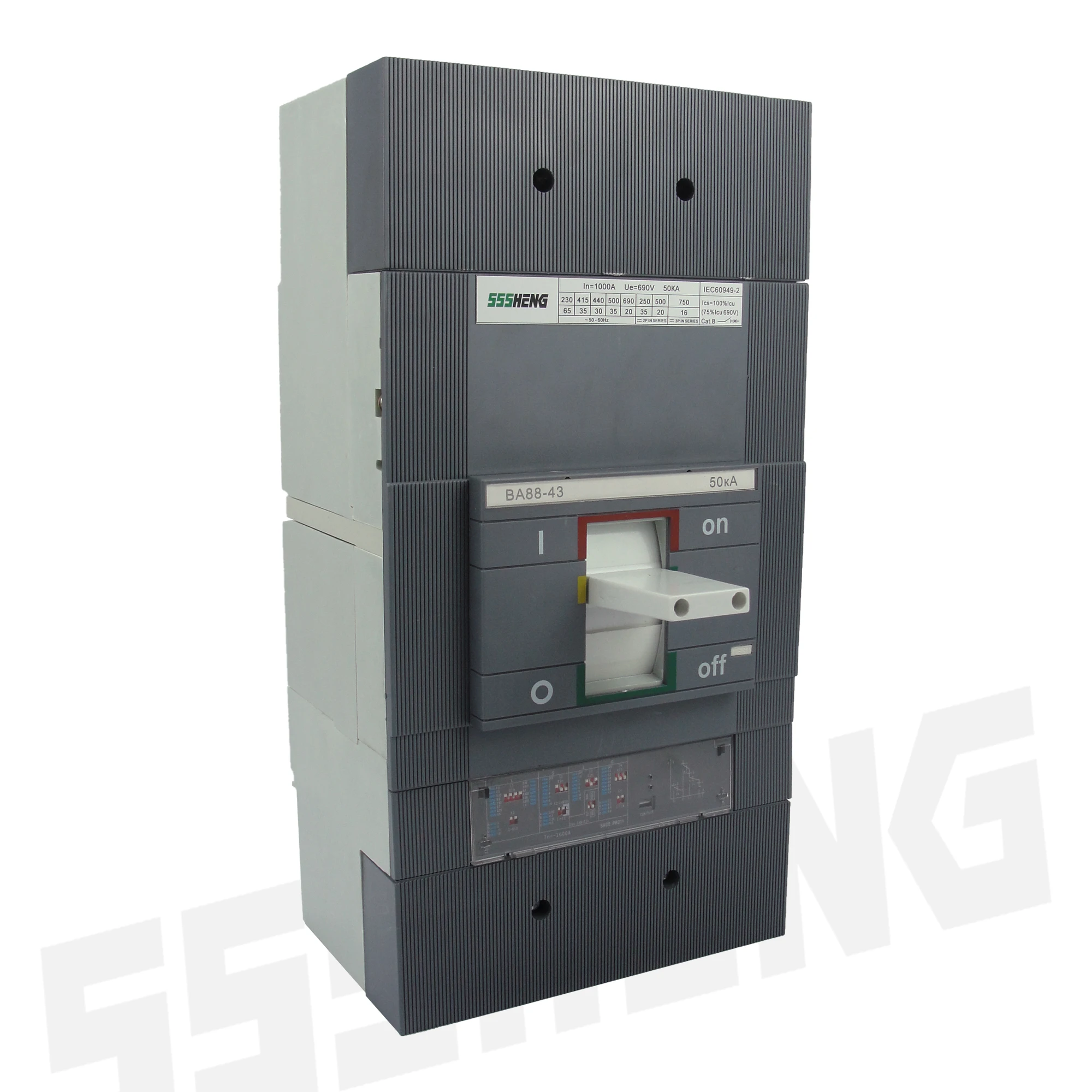 BA88 MCCB 1600A 3Phase High Breaking Auto Overload Cabinet Safeguard