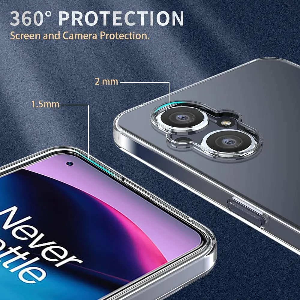 Clear Protective Case For Oneplus 8 Lite 9 10 Pro 11 8T 10T Soft Shell Nord CE 2 3 N10 N20 N30 N100 N200 N300 Ace 2V Back Cover