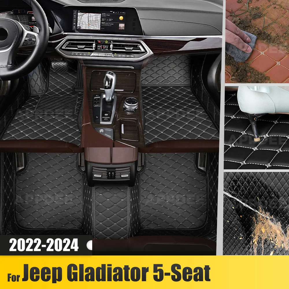

APPDEE для Jeep Gladiator, 5-местный 2022 2023 2024, автомобильные коврики на заказ, подушечки для ног, автомобильный ковер, аксессуары для интерьера