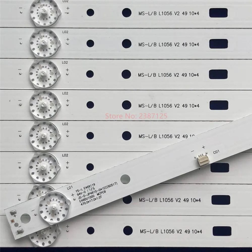 Imagem -05 - Tiras de Retroiluminação Led para Lehua Luzes para i Ms-l b L1056 v2 R7249d04001 49ax3000 Js-d-jp4910-041ec E49du1000 Du491000 60 Pcs 6tv