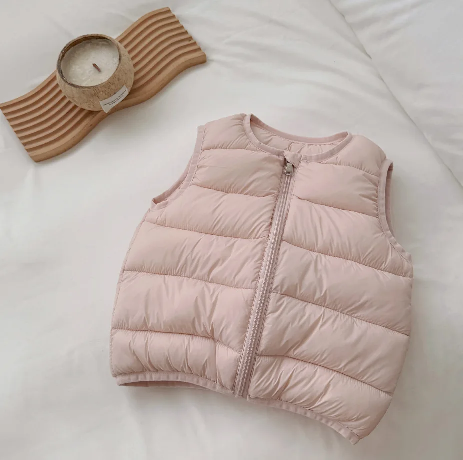 2026 Neue Leichte Kinder-Daunenjacke mit Rundhalsausschnitt, Warme Babyweste, Vielseitige Kinderbekleidung – Detail 8