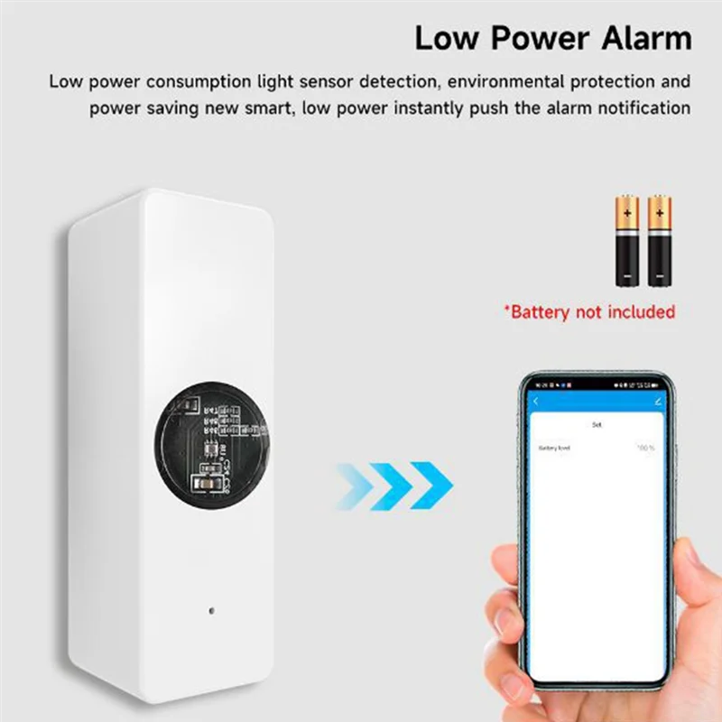 JABS-Tuya Zigbee Light Sensor Luminance Sensor  Sensor Real-Time Luminance Detection Smart Home Automation App Control