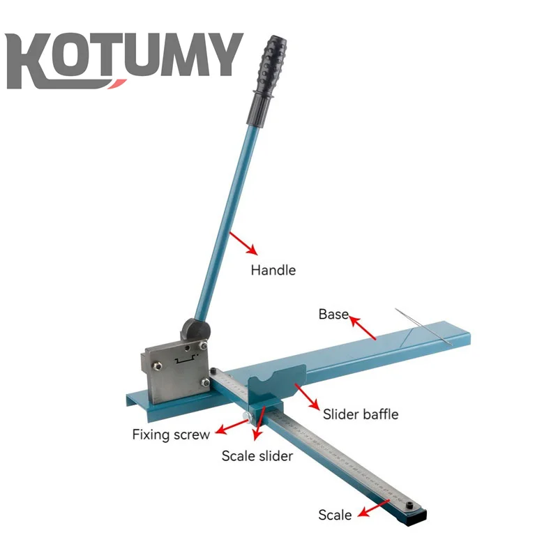 آلة قطع السكك الحديدية اليدوية C45 مع مقياس قياس دليل الأسلاك المزدوجة سهلة القطع