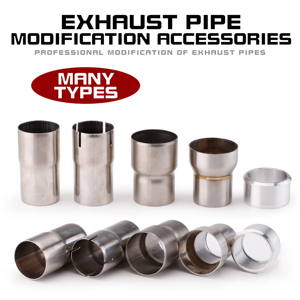 Motorcycle Exhaust Connector Adapter 51/60mm Oxygen Sensor Screw Plug 12/18mm Universal Accessories