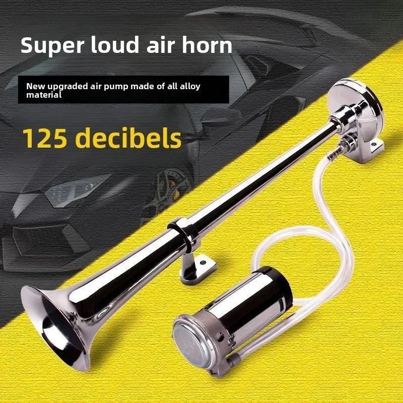 Durable Durable Metal Pipe Air Horn 12v Super Loud with Air Pump Car Horn Ship Whistle Electrical 24v