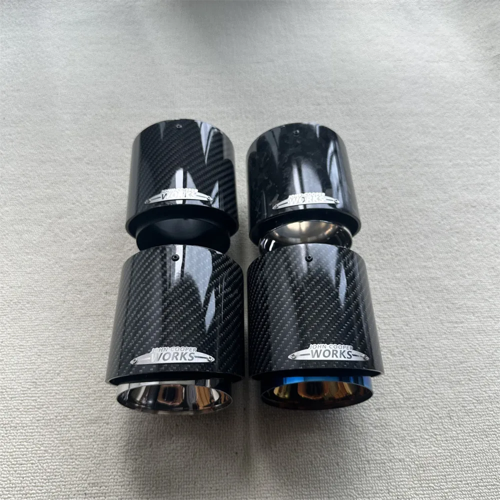 4 Kleur Staart Tip Voor Mini Cooper F54 F55 F56 F57 R60 R61 F60 R55 R56 R57 R58 R59 S jcw Koolstofvezel Uitlaatpijp Auto Accessoires
