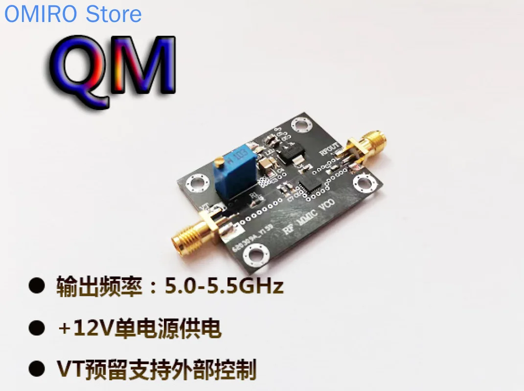 C-band Voltage Controlled Oscillator 5.0-5.5ghz VCO Microwave Voltage Controlled Oscillator Point Frequency Source Linear Freque