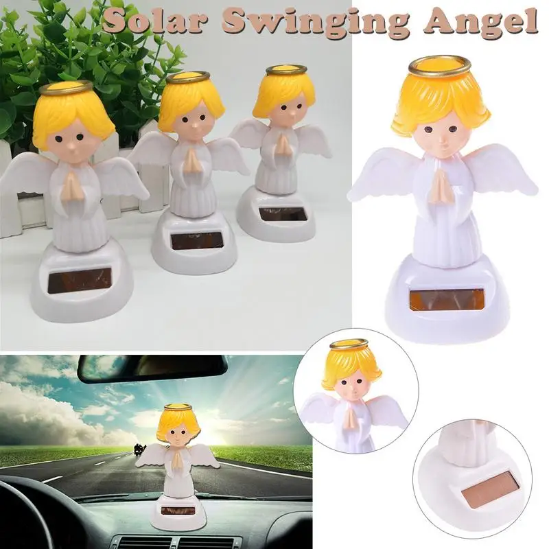 Hot Funny Solar Sway Angel Figure Doll Cute Dancing Doll Toy Car Ornaments For Home Office Solar Angel Swing Children Toy