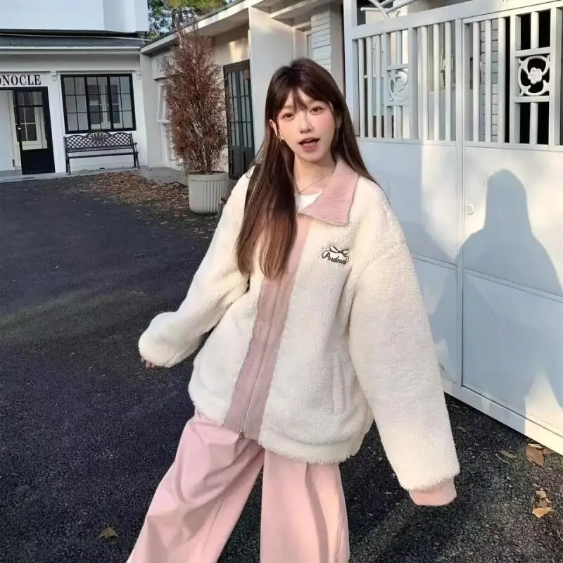 

Coat Women Autumn Winter New Sweet Casual Loose Versatile Youthful Super Cute Top Outerwear Kawaii Fashion Trendy