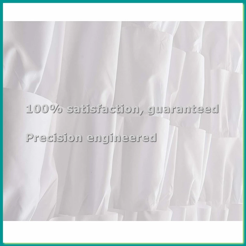 Ruffle Shower Curtain Home Decor Soft Polyester, Decorative Bathroom Accessories Great for Showers and Bathtubs-A46I