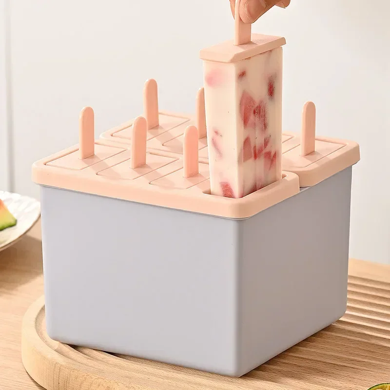 Eis am Stiel/Sorbet-Form, Lebensmittelqualität, für den Haushalt, Eis am Stiel, gefrorene Eisbox, Schleifwerkzeuge mit Deckel, selbstgemachtes Eisartefakt – Detail 5