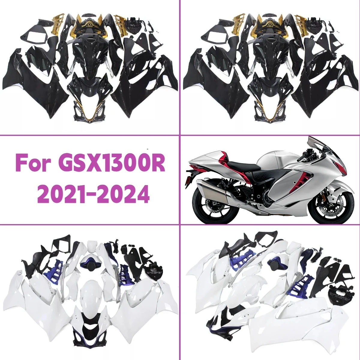 

Комплект обтекателей из АБС-пластика для мотоцикла Suzuki GSX1300R 2021-2024, стильный дизайн, настраиваемый, для моделей 21-24 годов