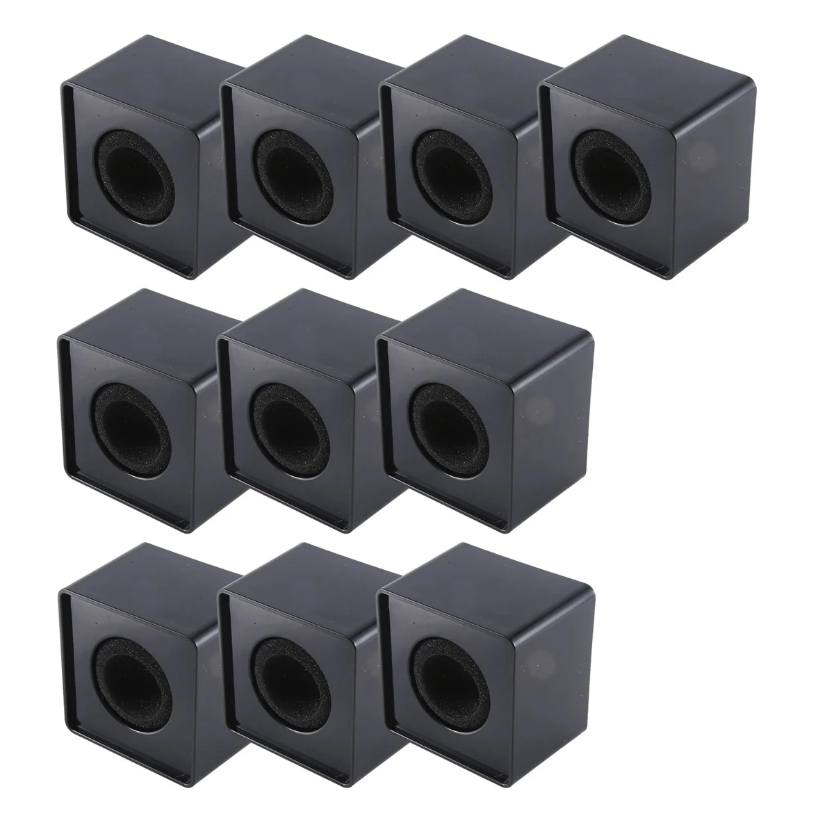 10Pcs Microphone MarkFlag Mic Station-Cube Square Interview Box Stand Flags Shaped Holder Reporter Injection,Black HOT