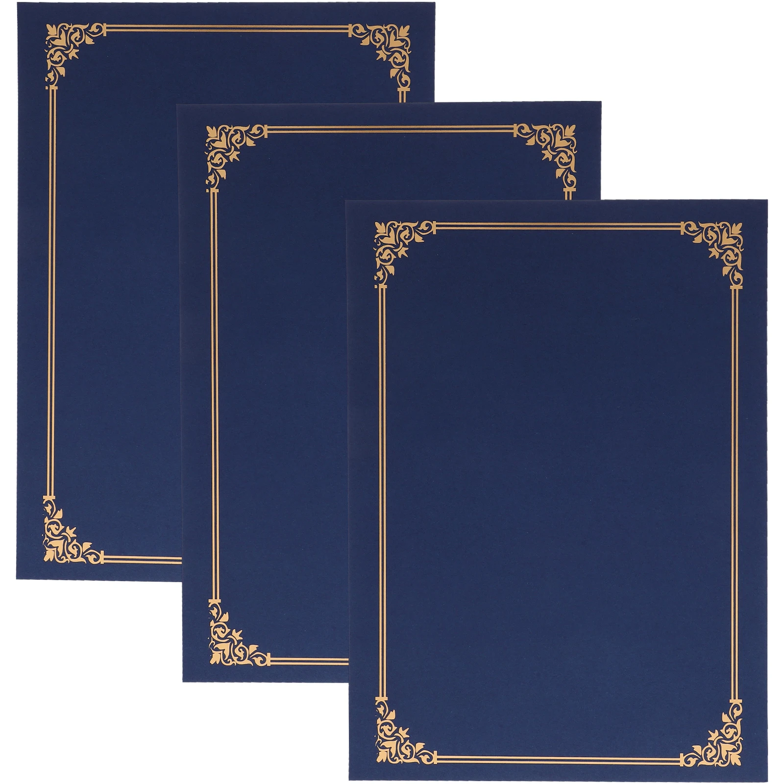 

3 Pcs Black Certificate Cover for Graduation Award Honor Folder Diploma Protector Lightweight Document Holder