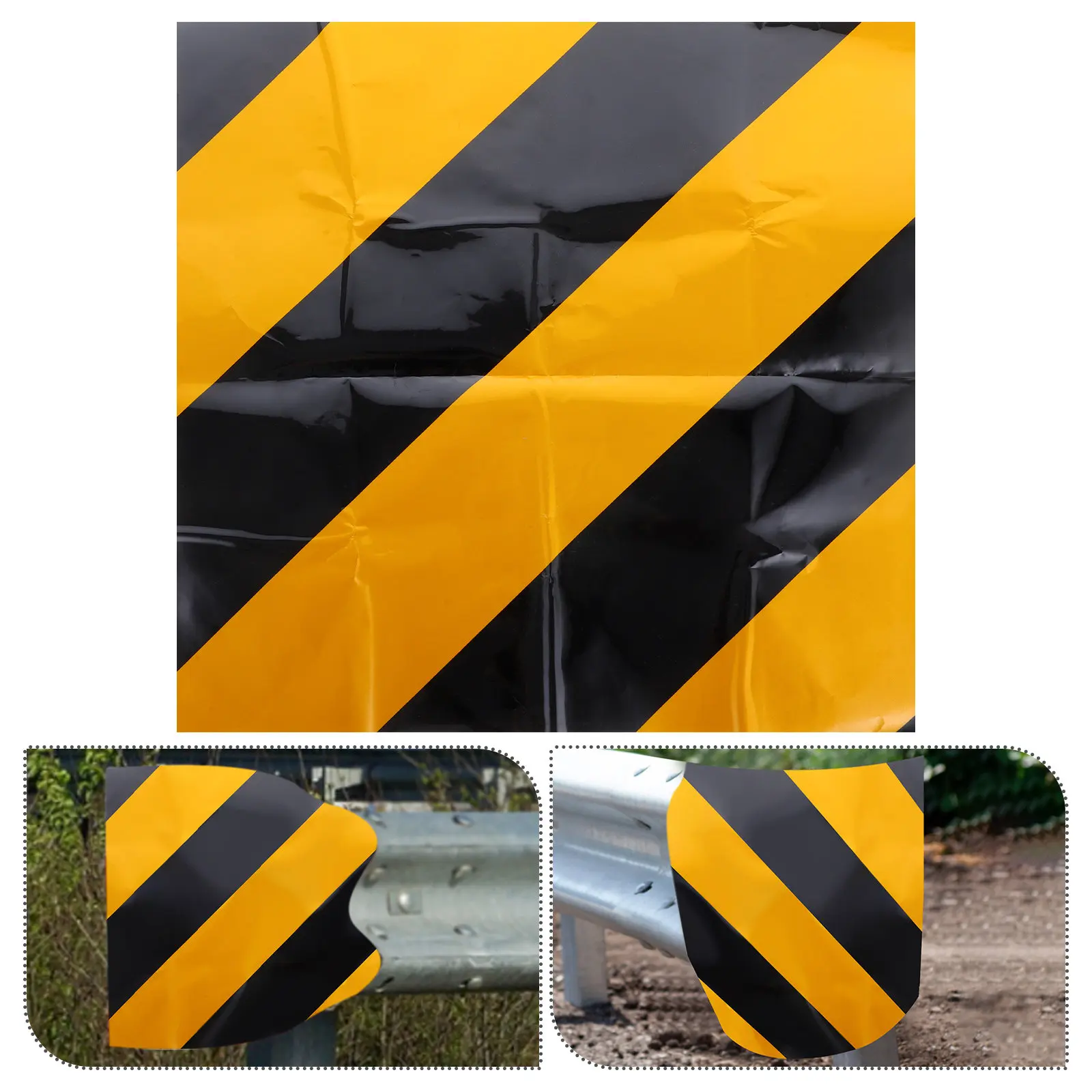 

Highway Guardrail Adhesive Reflective Film End Cap Sticker for Road Safety Bridge Driveway Marker Sticker Reflective Road