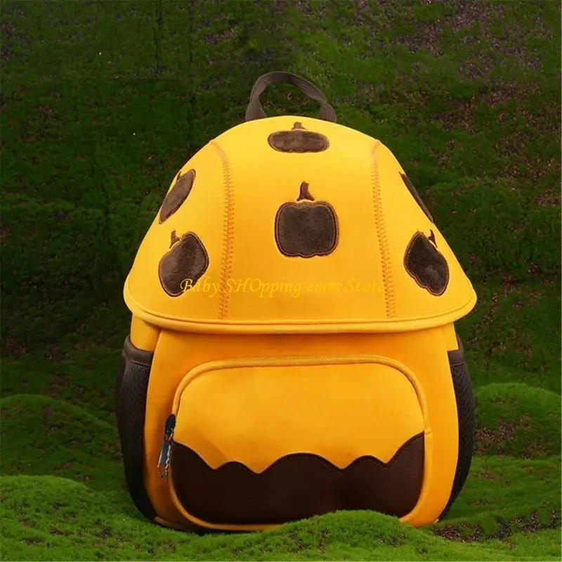 

23GD Travel Pack Cartoon Mushroom Backpack Children Bag with Reflective Stripe Kindergarten School Bag Small Daypack Rucksack