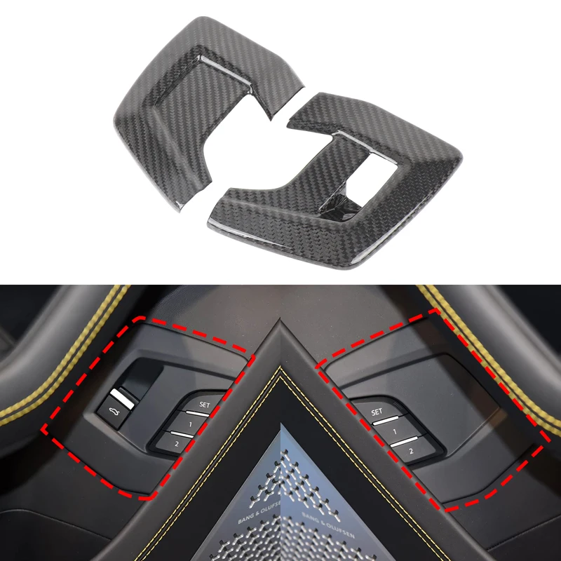 

Real Carbon Fiber For Lamborghini URUS 2018-2021 Car front door lower rear door switch cover decorative sticker car accessories