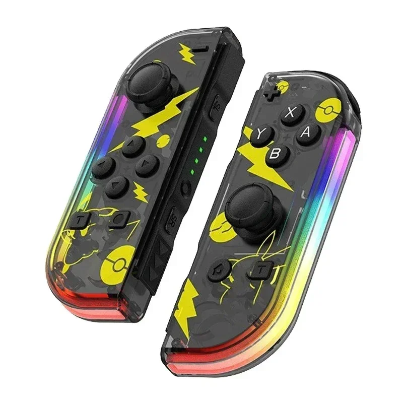 Joypad con interruptor LED RGB para Nintendo Switch Oled Lite L/R Joy Controller con doble vibración Cons Gamepad para PC YUZU Joystick