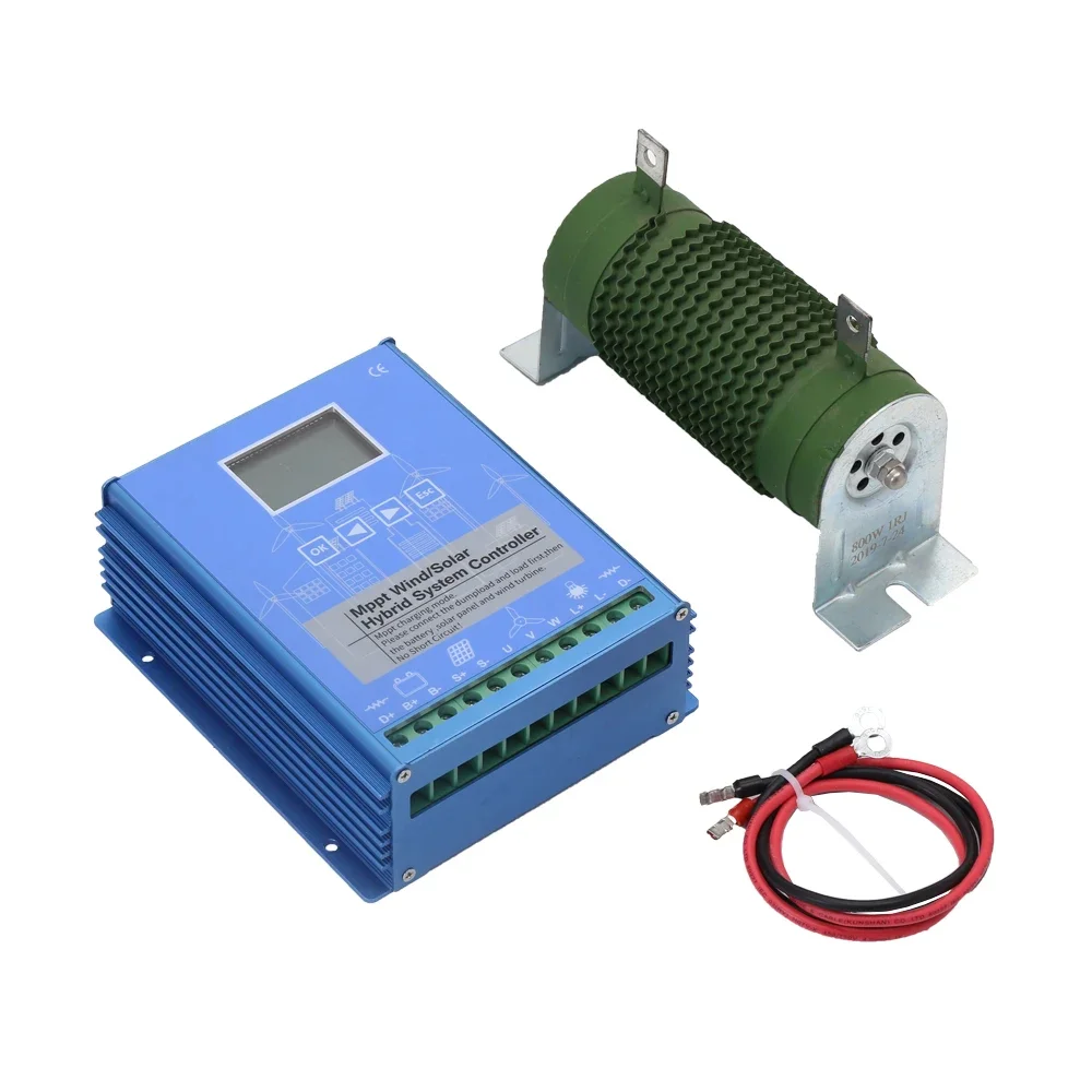 MPPT Wind Solar Hybrid Charge Controller Wind 1500W Solar 1200W 12/24V/48V Auto Hybrid Controller Dump Load & Bluetooth Optional
