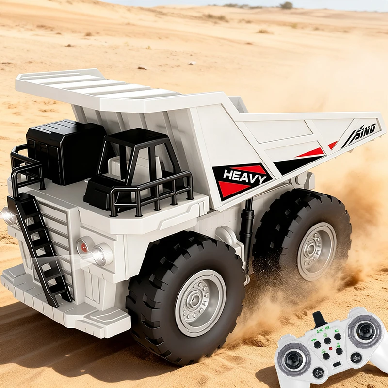 子供用リモコン合金製掘削機建設車両おもちゃ、2.4Gリモコン運搬ダンプトラック掘削機おもちゃ
