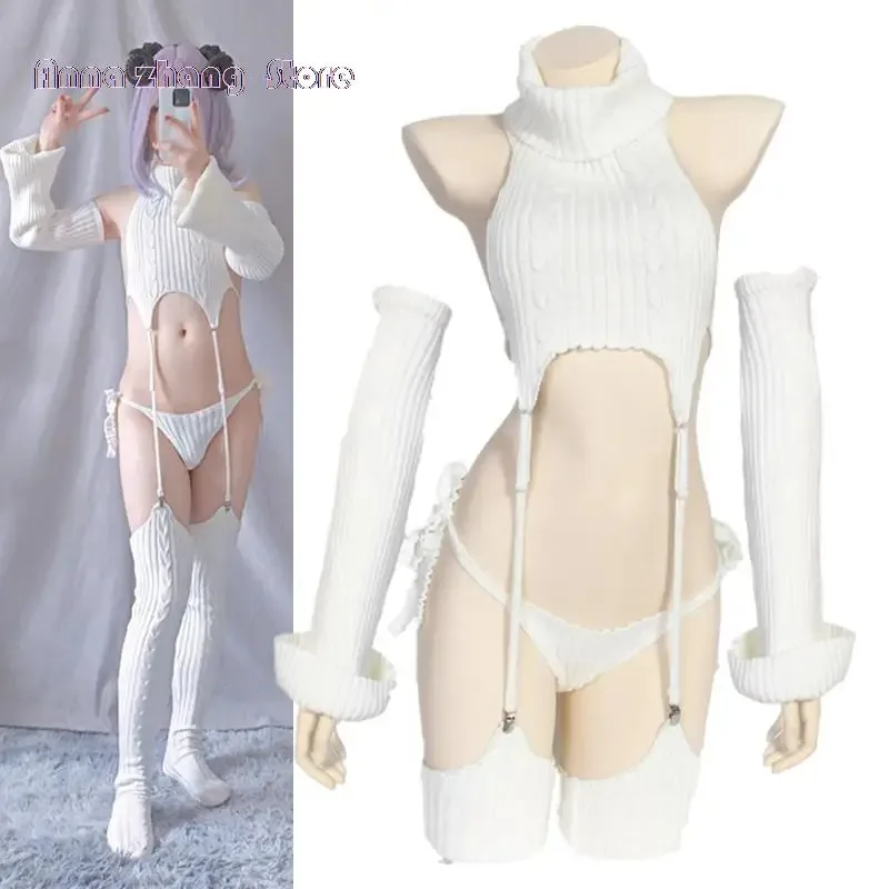 

Новинка 2024 года, аниме BOCCHI THE ROCK Gotoh Hitori, карнавальный костюм, женский сексуальный белый свитер, боди, костюм кролика для девочек, униформа Hallow ☆ ☆