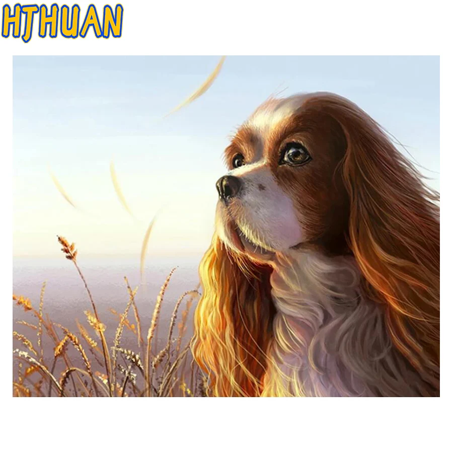 

5D DIY Diamond Painting King Charles Spaniel Full Square Round drill Diamond Embroidery Sale Animal Handicraft Decor For Home