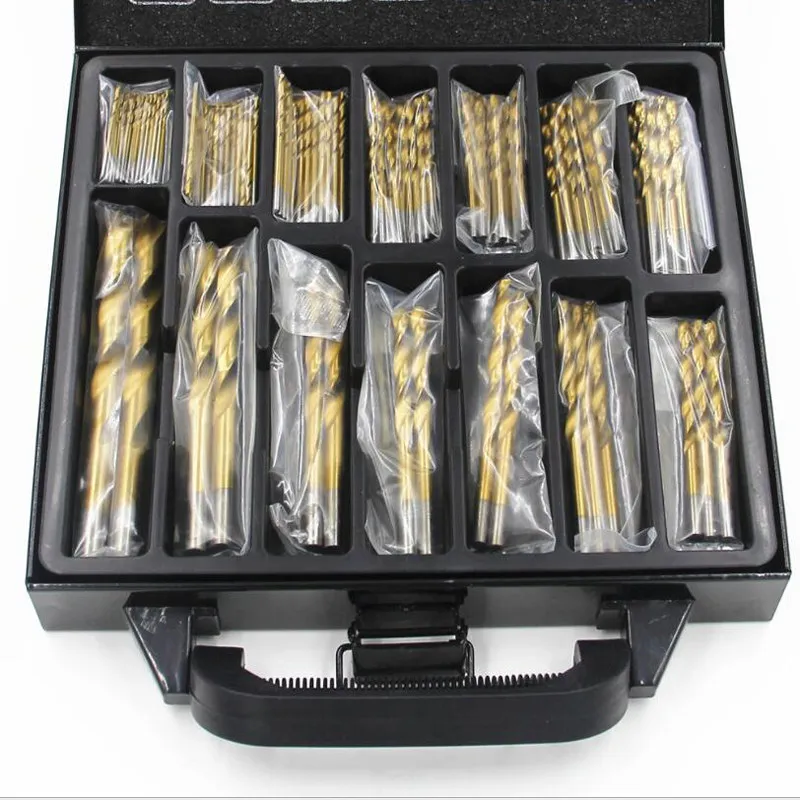 Twist drill bit set, hole opener, iron box packaging, alloy, steel, super hard hand drill, woodworking drilling and punching