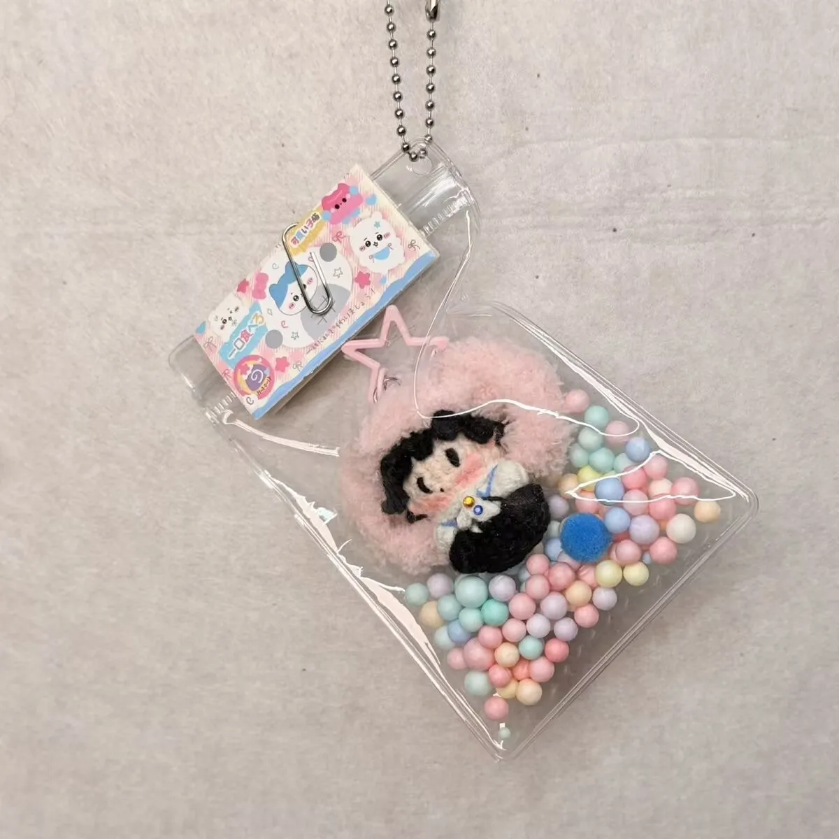 Finished Tian Xuning Rabbit Ear Doll Woolen Hook Weaving Soft Candy Doll Handmade Hook Hook Keychain Pendant