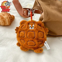 13cm Plush Purse Keyring Waffle Jerry Pendant Soft Keychains Bag Pendant Lint Gift for Girl Kawaii Tom and Jerry Wallet Keychain