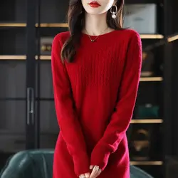 Red Long Dresses for Women Loose Crochet Black Maxi Solid Robe Woman Dress Clothes Knitted Evening Y2k New in Luxury Hot Outfits