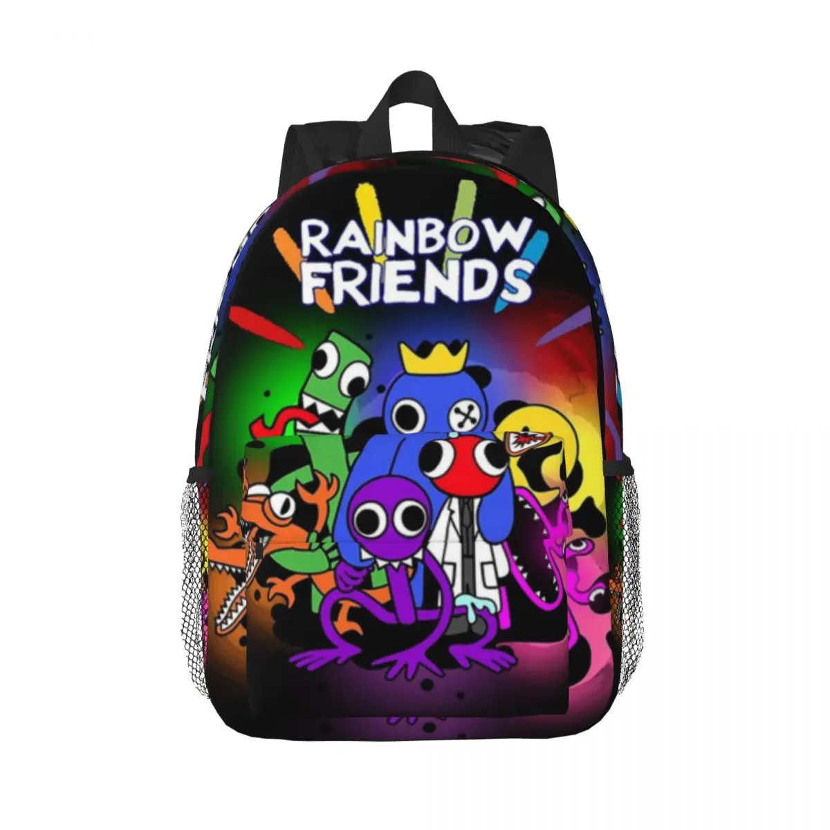 Rainbow Friends Impresso Lightweight Casual Schoolbag, escola, ao ar livre, compras, escritório, 15"