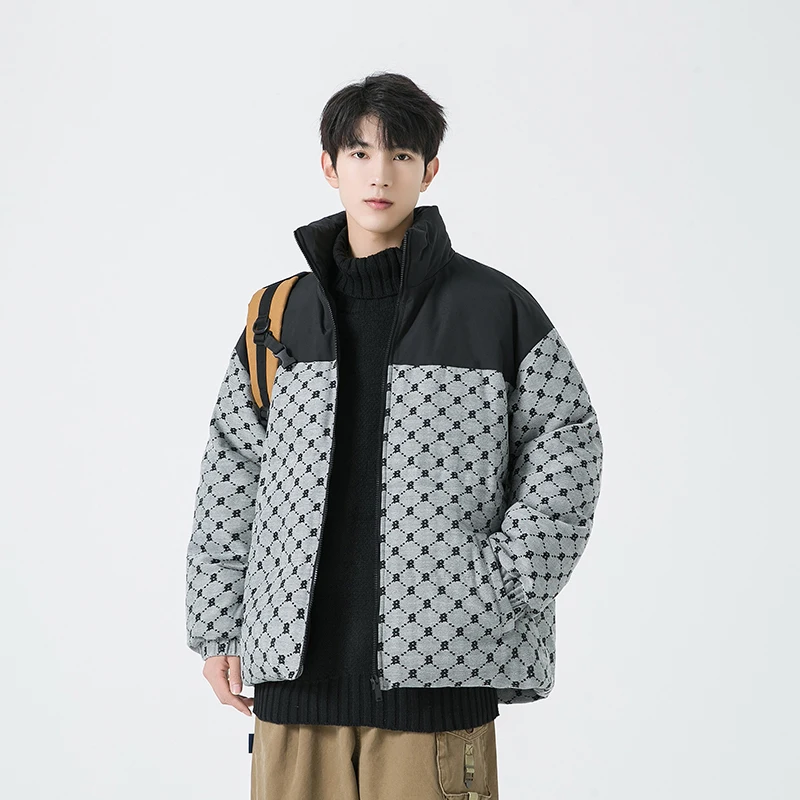 

New National Stand Faionable Thiened Winter Durable Men's down Jaet American Sle Casual Collar Outerwear Coat