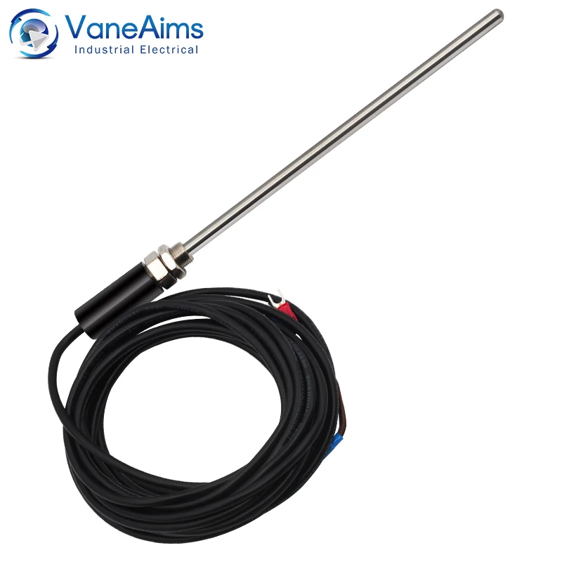 200mm Probe Thermocouple M12 VaneAims Type K J PT100 Temperature Sensor 0-400℃ 0.5m 1m 2m 3m Cable for Temperature Controller