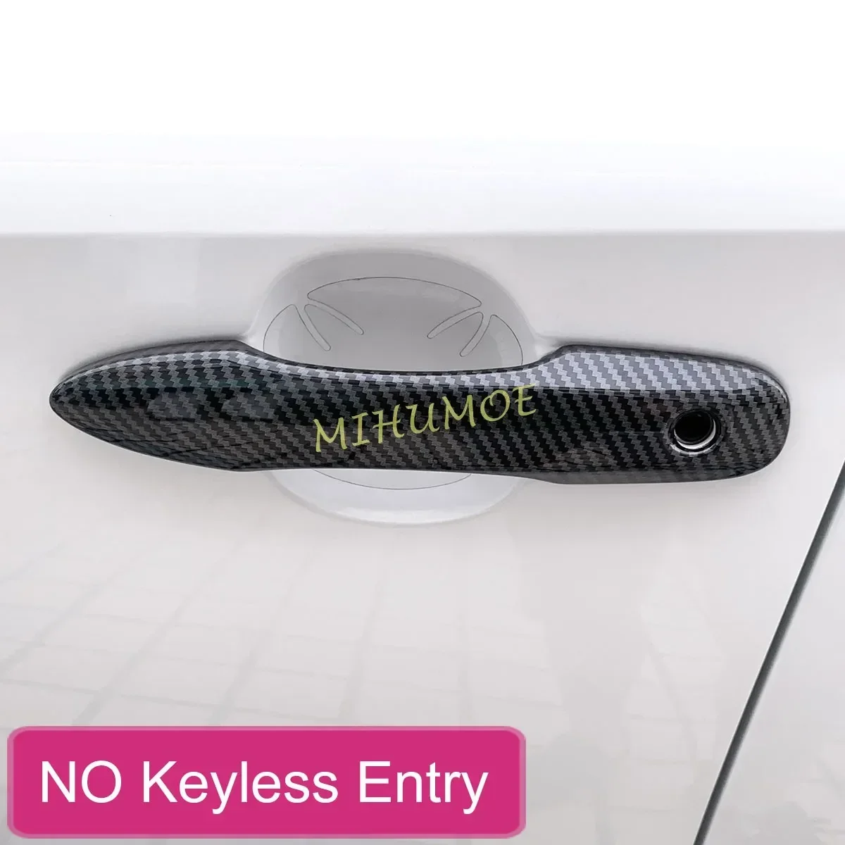 For Toyota Camry Corolla Cross Suzuki Swace Carbon Fiber Car Exterior Door Handle Strip Cover Trim Accessories