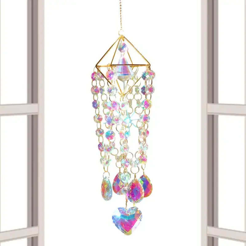 Crystal-Adorned Suncatchers: Transform  Living Space  an Indoor Window Rainbow Maker and Reflective Pendant Decoration for Walls