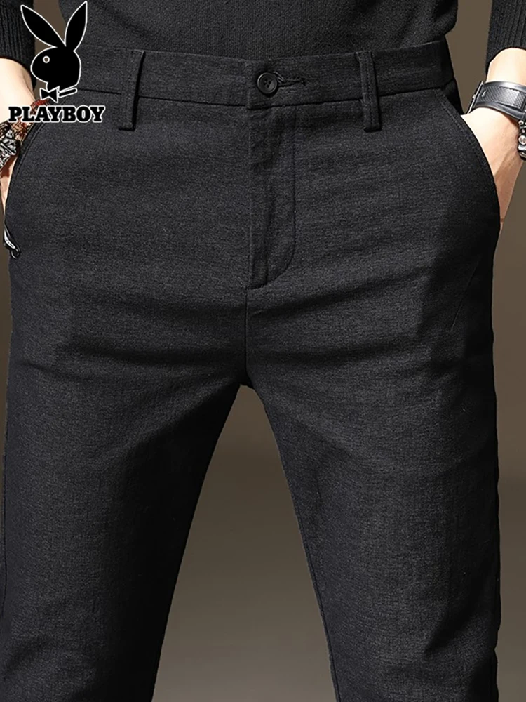 

Мужские повседневные брюки Bla Slim Fit: Новинка Весны, Модные деловые брюки, Удлиненные, Удобные, Хлопковые, Эластичные