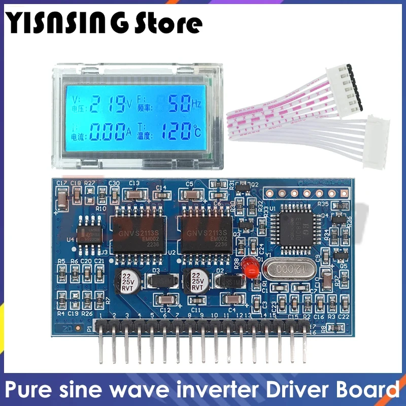 5V DC-AC Pure Sine Wave Inverter SPWM Driver Board EGS002 12Mhz Crystal Oscillator EG8010 IR2113 Driving Module LCD