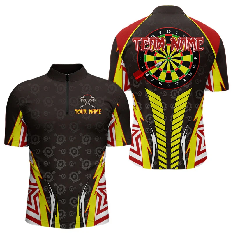 PLstar Cosmos' new personalized 3D printed red dart pattern polo shirt, unisex, casual team throwing sports series -32
