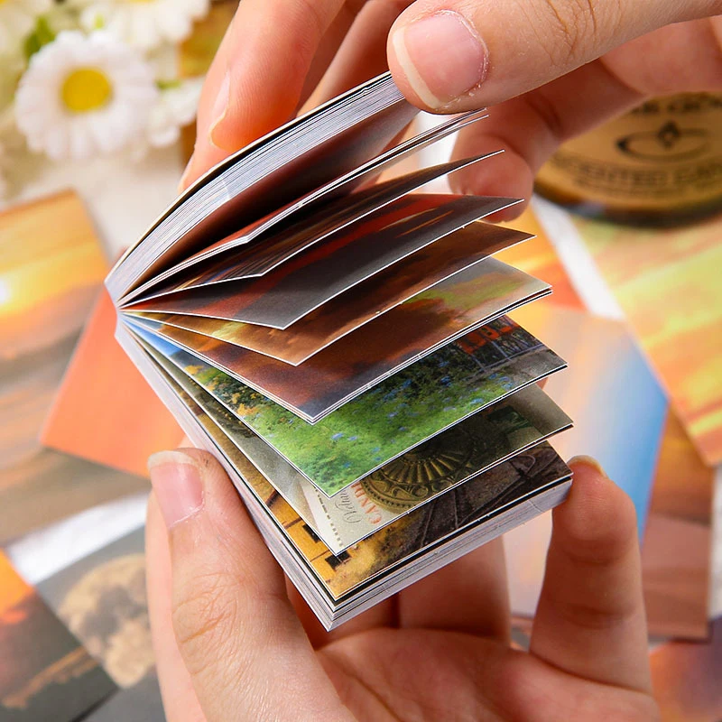 1book/50pcs Beautiful Landscape Sticker Book, Lovely Scenic Stickers, Decor for Hand Account, Notebook, Journal Scrapbook