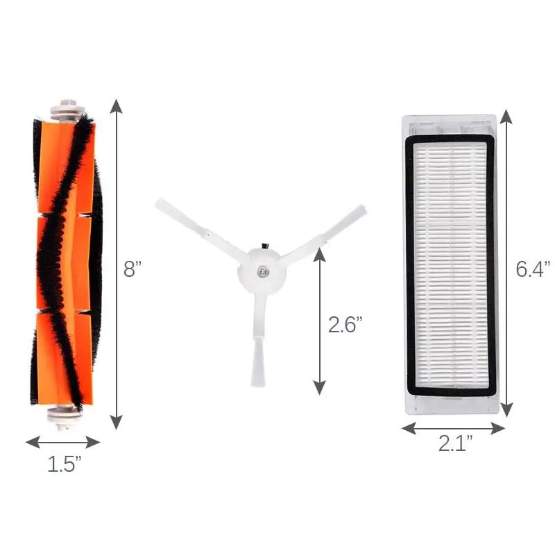 Xiaomi Roborockロボット掃除機部品,Hepaフィルター,サイドブラシ,メインブラシ,アクセサリー,1 s,s50,s51,s52,s55