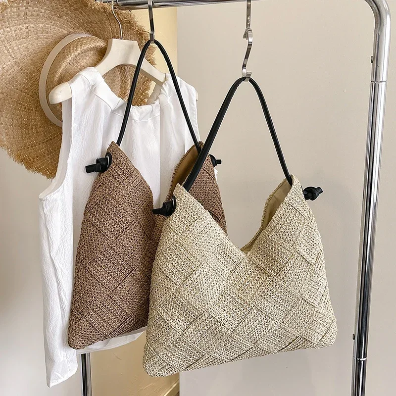 

Fashionable Straw Woven Handbag Multifunctional Women's Tote Bag 2025 New Commuting Women's Shoulder Bag Bolsas De Mujer