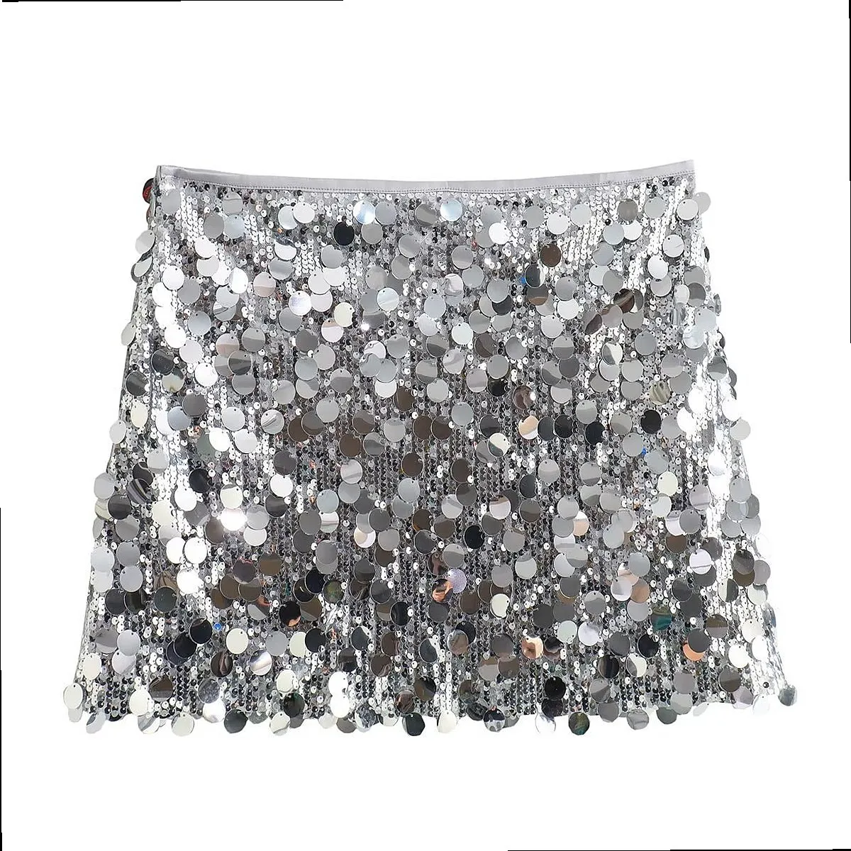 Sequins Mini Skirt Sparkly Party Skirt Glitter High Waist Bodycon Skirt Summer Spring Evening Outfit