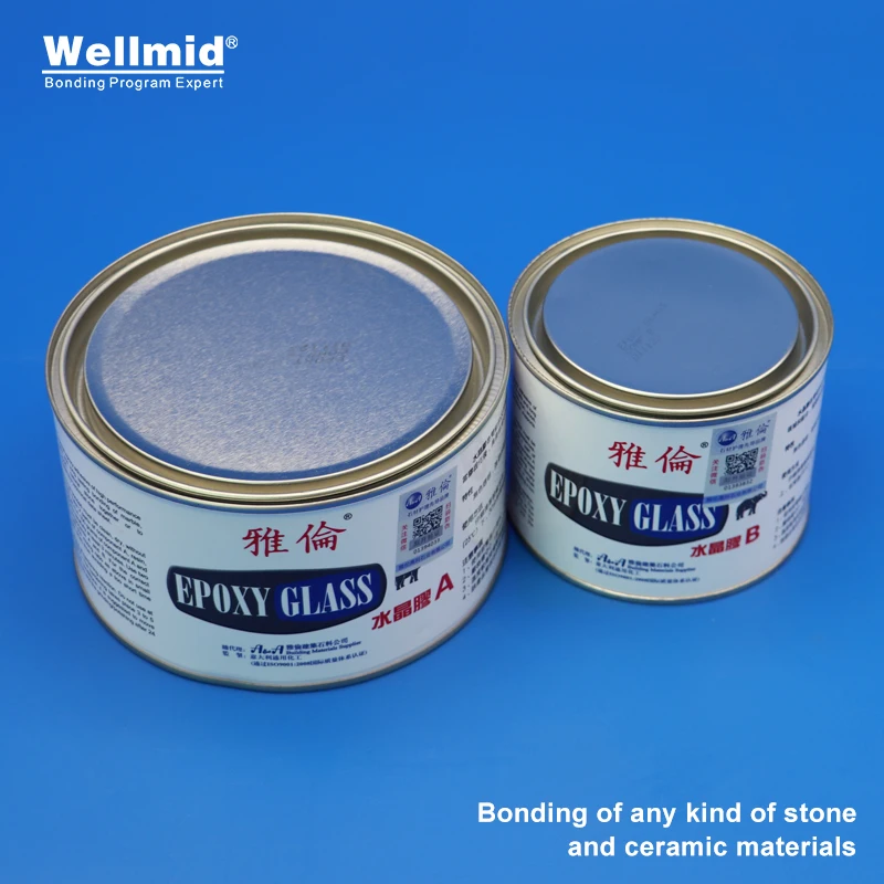 Stone Glue EPOXY GLASS Adhesive Bonding Ceramic Granite Marble Natural Synthetic Transparent Odourless Waterproof 3LB AB Glue
