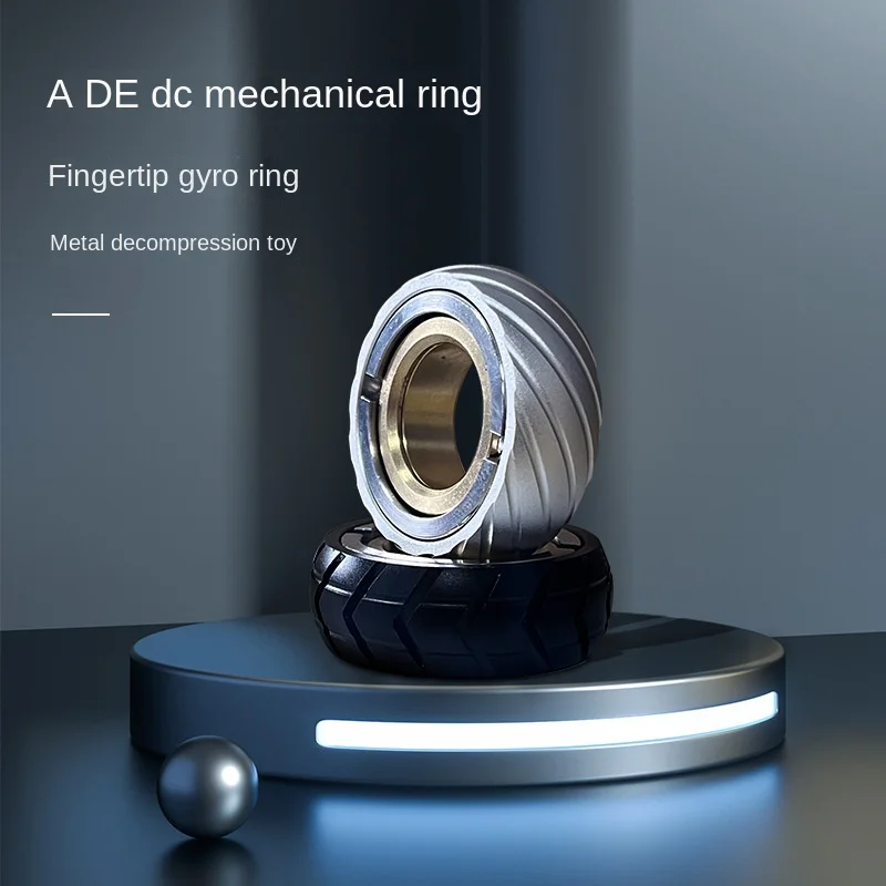 ADEdc mechanical ring I generation fingertip gyro ring toggle decompression toy metal adult