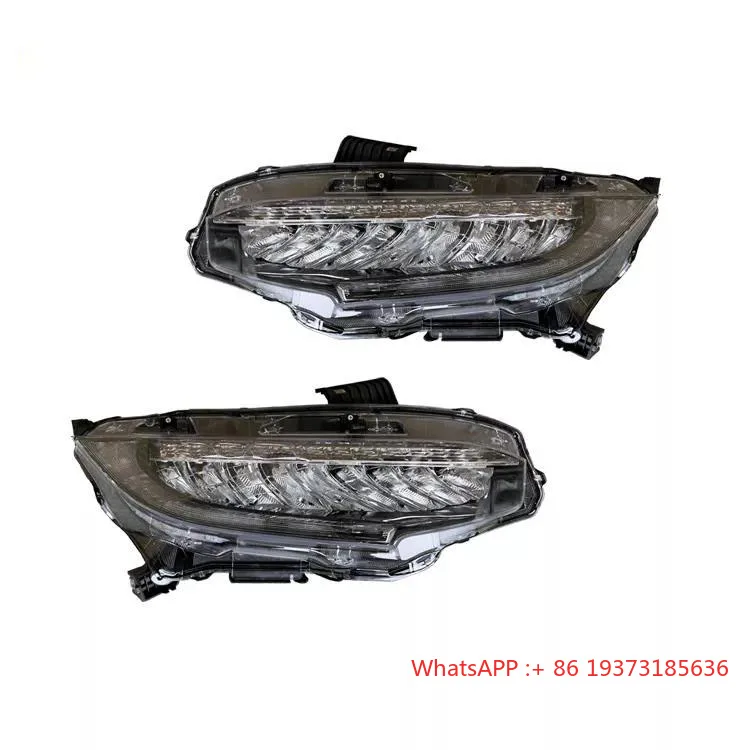 

Для Honda for Civic 10th 2016-Up модифицированная полностью светодиодная передняя автомобильная лампа с последовательными 4-дверными седанными фарами, цвет 6000k